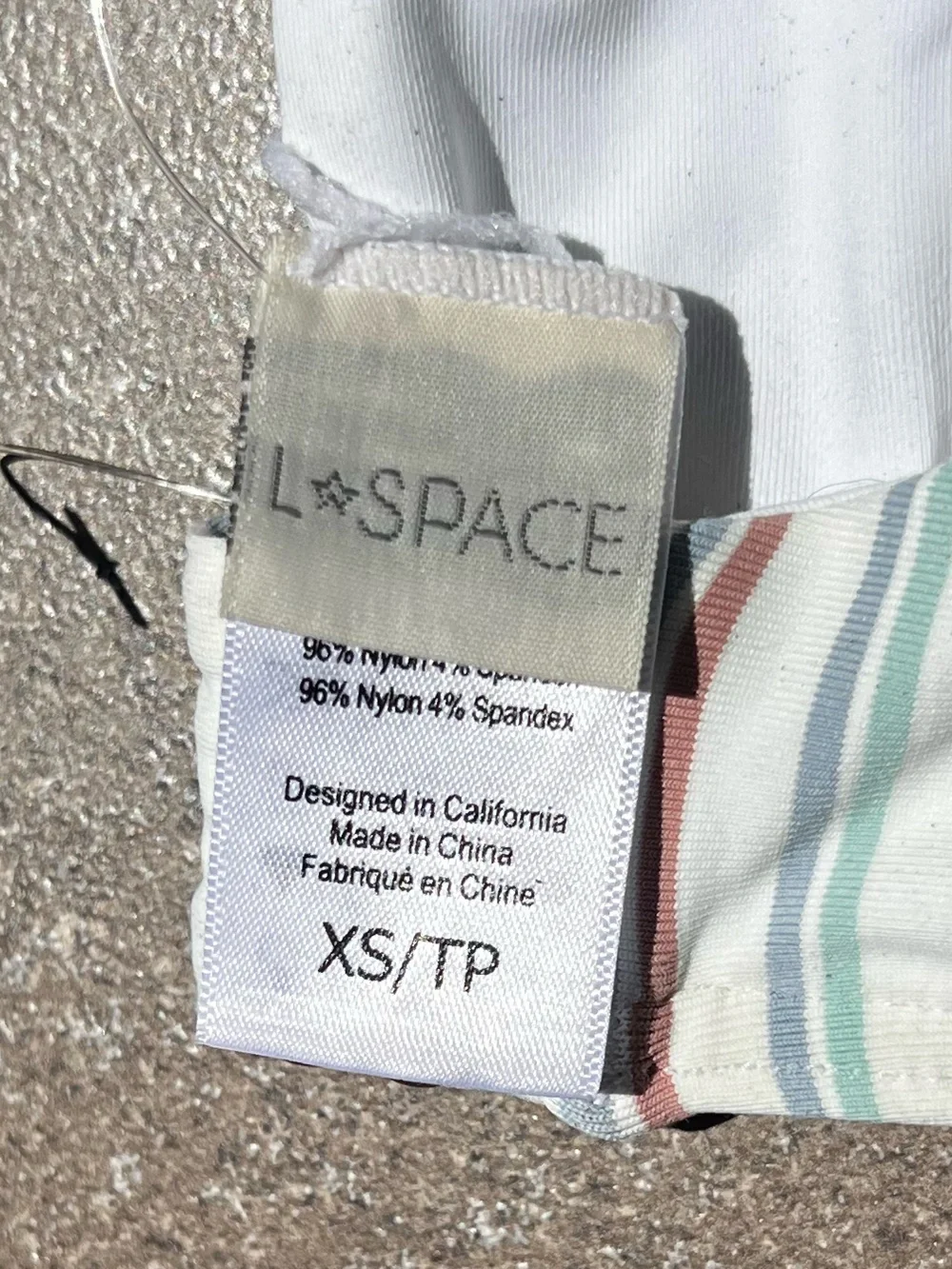 🌻NEW w/tag L*Space x Bella Tilley Piper Striped Bikini Top Swim Top Size XS